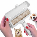 PawLunor Lint Roller open compartment showing collected pet fur