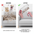 PawLunor Lint Roller before and after sofa fur removal